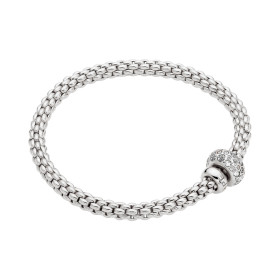 Weißgold, Armschmuck, FOPE Eka Flex'it Armband mit Diamantpavé, Ref: 61206BX_PB_B_BBX_00L