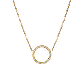 Gelbgold, Halsschmuck, Schmuckwerk Saturn Anhänger mit Halskette, Ref: SH105-GG