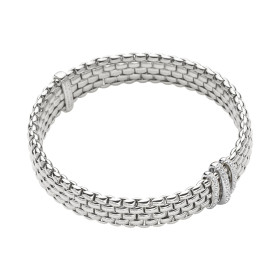 Weißgold, Armschmuck, FOPE Eka Flex'it Armband mit Diamantpavé, Ref: 58704BX_PB_B_BBB_0XS