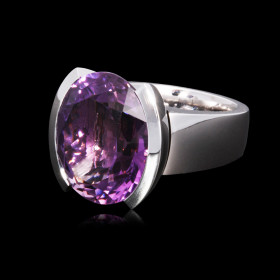 Weißgold, Ringe, Richarzatelier Amethyst Ring, Ref: R03.6211