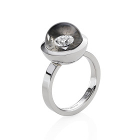 Weißgold, Ringe, Schmuckwerk Glasklar Ring, Ref: DR607-WG-GS
