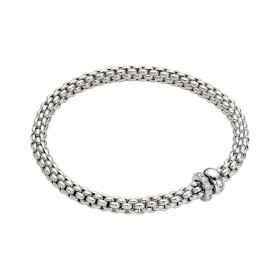 Weißgold, Armschmuck, FOPE Eka Flex'it Armband mit Diamantpavé, Ref: 62406BX_PB_B_BBX_0XS