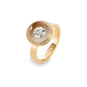 Gelbgold, Ringe, Schmuckwerk Glasklar Ring, Ref: DR606-GG-GW