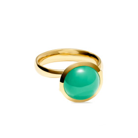Gelbgold, Ringe, Tamara Comolli BOUTON Ring Large mit Chrysopras, Ref: R-BOU-l-Chry-yg