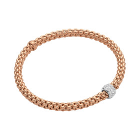 Roségold, Armschmuck, FOPE Eka Flex'it Armband mit Diamantpavé, Ref: 63406BX_PB_R_XBX_0XS