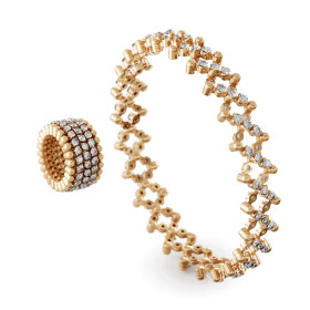 Roségold, Ringe, Serafino Consoli Serafino Multi-Size Ring und Armband, Ref: S.RB 5MI4 RG WD