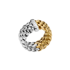 Gelbgold &amp;amp; Weißgold, Ringe, FOPE Essentials Flex'it Ring, Ref: 07E04AX_XX_2_XBX_00S