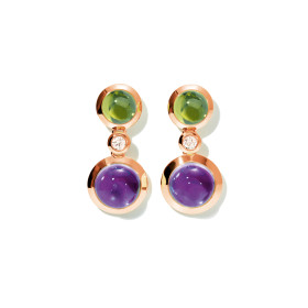 Roségold, Ohrringe, Tamara Comolli BOUTON Ohrhänger 2 Cabochons 'Aurora', Ref: E-BOU-2-Aur-Cl-rg