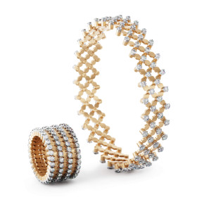 Roségold, Armschmuck, Serafino Consoli Serafino Multi-Size Ring und Armband, Ref: S.RB A-7F2 RWG WD