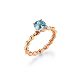 Roségold, Ringe, Jörg Heinz Flooow Aquamarin Ring, Ref: R7009.1-54 750 4 03900