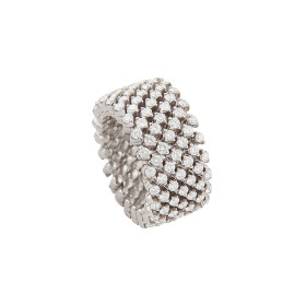 Weißgold, Ringe, Serafino Consoli Brevetto Multi-Size Ring, Ref: RMS 7F2 WG WD