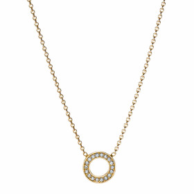 Gelbgold, Halsschmuck, Schmuckwerk Saturn Anhänger mit Halskette, Ref: SH705-GG