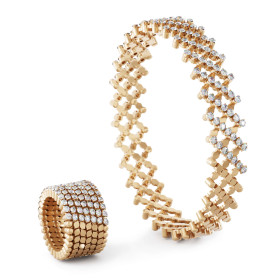 Roségold, Armschmuck, Serafino Consoli Serafino Multi-Size Ring und Armreif, Ref: S.RB 7H2 RG WD
