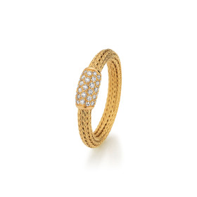 Gelbgold, Ringe, Jörg Heinz Mesh Ring Pavé, Ref: HSR1.1-3.0 750 2 00124 54