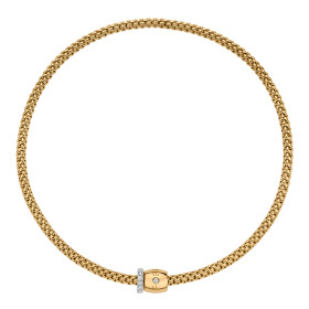 Gelbgold, Halsschmuck, FOPE Solo Flex'it Halskette, Ref: 62606CX_PB_G_XBX_034