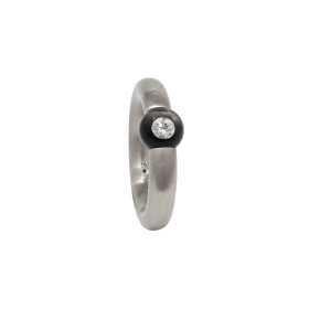 Edelstahl, Ringe, Schmuckwerk Glasklar Ring, Ref: DR157-ST-GS