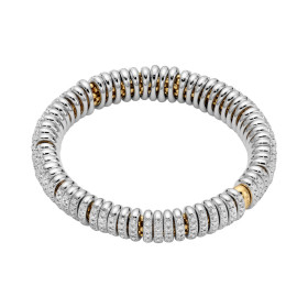 Gelbgold &amp;amp; Weißgold, Armschmuck, FOPE Eka Flex'it Armband mit Diamantpavé, Ref: 58102BX_PB_G_XBX_00M