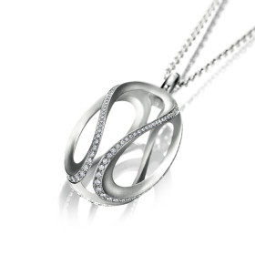 Weißgold, Halsschmuck, Meister Women's Collection Anhänger mit Kette, Ref: 140.4995.00-W