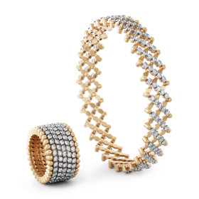 Roségold, Ringe, Serafino Consoli Serafino Multi-Size Ring und Armreif, Ref: S.RB 7M2 RWG WD