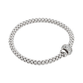 Weißgold, Armschmuck, FOPE Solo Flex'it Armband, Ref: 61206BX_PB_B_BBX_0XS