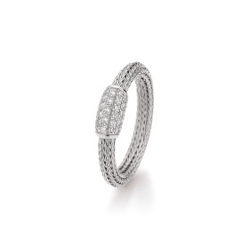 Weißgold, Ringe, Jörg Heinz Mesh Ring Pavé, Ref: HSR1.1-3.0 750 1 00124 54