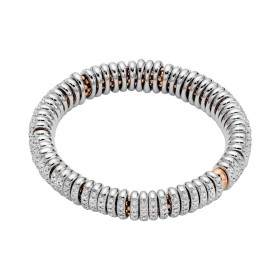 Roségold &amp;amp; Weißgold, Armschmuck, FOPE Eka Flex'it Armband mit Diamantpavé, Ref: 58102BX_PB_R_XBX_00M