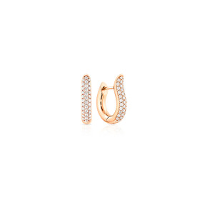 Roségold, Ohrringe, Tamara Comolli SIGNATURE Hoop Ohrringe Small, Ref: E-Ho-s-p-rg