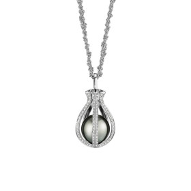 Weißgold, Halsschmuck, Gellner Wave Collier mit Einhänger, Ref: 5-24511-01