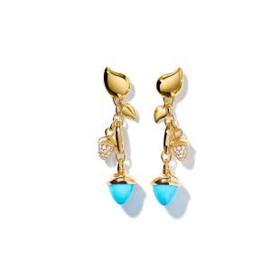 Tamara Comolli - MIKADO Ohrringe Dangling 2 Acorns 'Turquoise'
