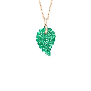 Tamara Comolli - India Leaf Anhänger Small Grüner Onyx