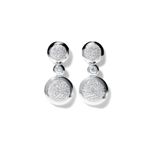 Tamara Comolli - BOUTON Ohrhänger 2 Cabochons mit Diamant-Pavé