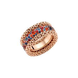 FOPE - Bubble Ring mit mehrfarbigen Saphiren