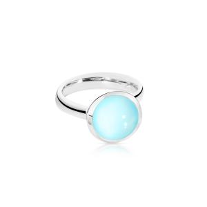 Tamara Comolli - BOUTON Ring large Aqua Chalcedon