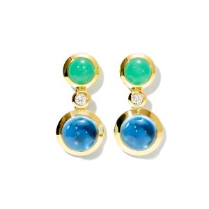 Tamara Comolli - BOUTON Ohrringe 2 Cabochon 'Lagoon' Classic