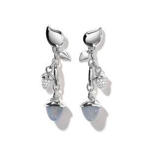 Tamara Comolli - MIKADO Ohrringe  Dangling 2 Acorns 'Cashmere' mit Diamant Pavé 