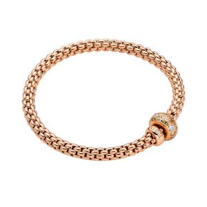 FOPE - Solo Flex'it Armband mit weißen und braunen Diamanten