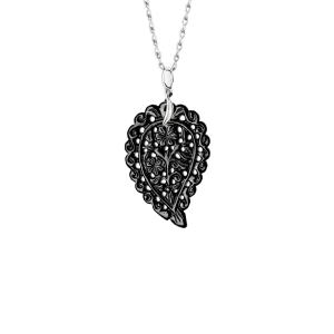 Tamara Comolli - India Leaf Anhänger Medium Onyx Schwarz
