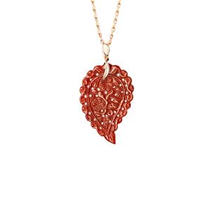 Tamara Comolli - India Leaf Anhänger Medium Onyx Terra