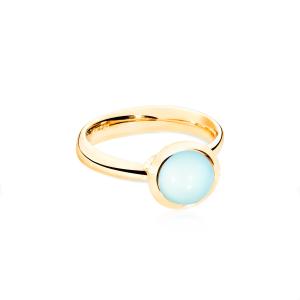 Tamara Comolli - BOUTON Ring small Aqua Chalcedony