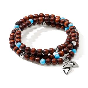 Tamara Comolli - India Armband medium Snakewood Türkis