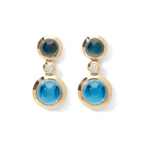 Tamara Comolli - BOUTON 2 Cabochon Ohrringe Sky