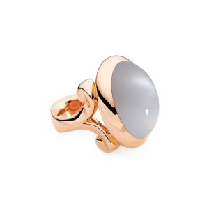 Tamara Comolli - HIPPIE GLAM Ring small Grauer Mondstein