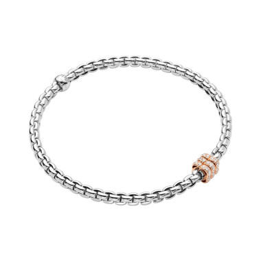         Weißgold, Armschmuck, FOPE Eka Flex'it Armband mit Diamantpavé