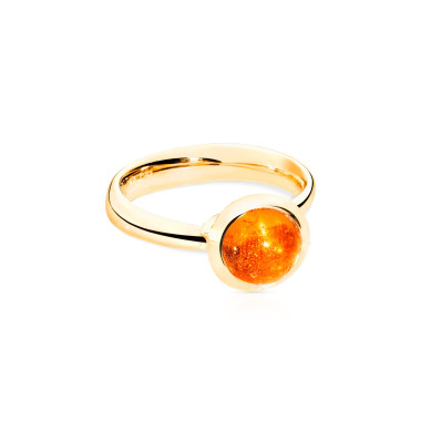         Gelbgold, Ringe, Tamara Comolli BOUTON Ring Small mit Granat