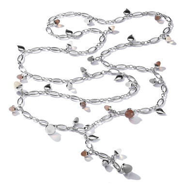         Weißgold, Halsschmuck, Tamara Comolli MIKADO Halskette 'Cashmere' mit Diamant-Pavé