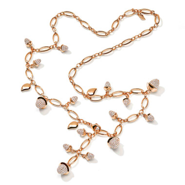         Roségold, Halsschmuck, Tamara Comolli MIKADO Halskette mit Diamant-Pavé