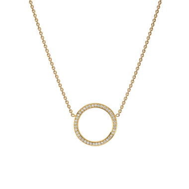         Gelbgold, Halsschmuck, Schmuckwerk Saturn Anhänger mit Halskette