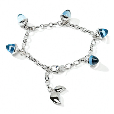         Weißgold, Armschmuck, Tamara Comolli MIKADO Flamenco Charm Armband 'Sky'