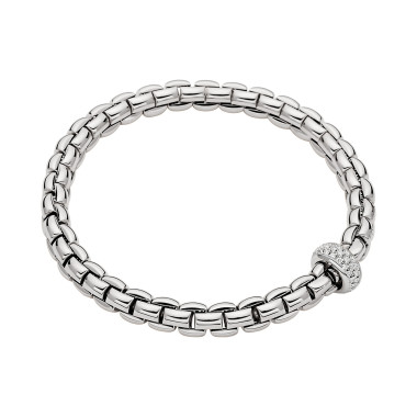        Weißgold, Armschmuck, FOPE Eka Flex'it Armband mit Diamantpavé