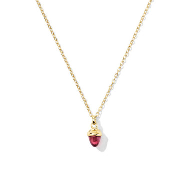         Gelbgold, Halsschmuck, Tamara Comolli myMIKADO Halskette mit Rosa Turmalin